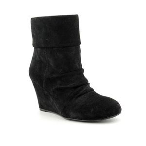International Concepts Mara Black Suede Boots Size 9.5